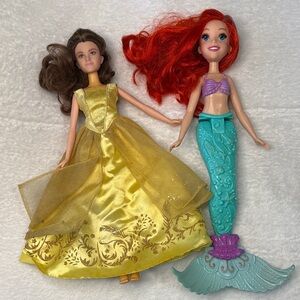 Disney Belle and Ariel Dolls